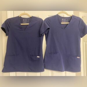 Figs Women's Blue Scrub Tops